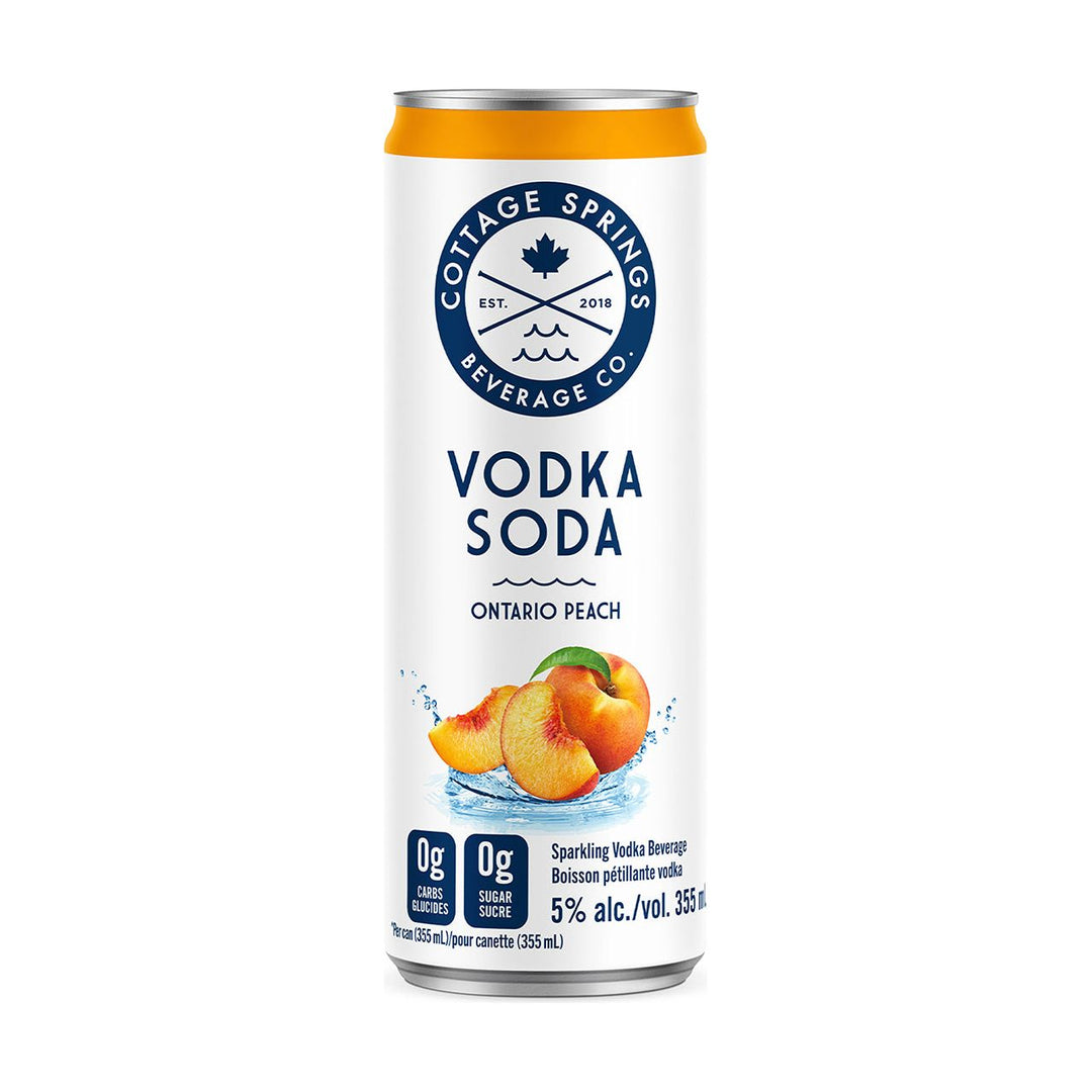 Cottage Springs Peach Vodka Soda 473ml