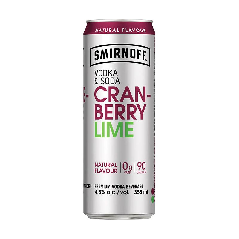 Smirnoff Vodka & Soda Cranberry Lime 4pk