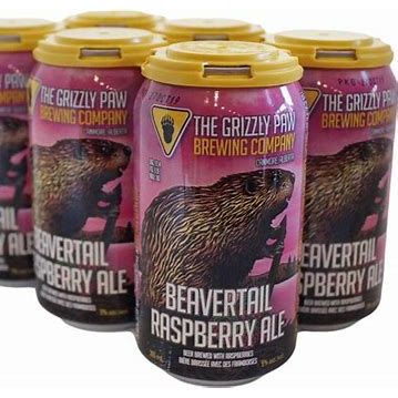 Grizzly Paw Beavertail Raspberry Tail 6pk