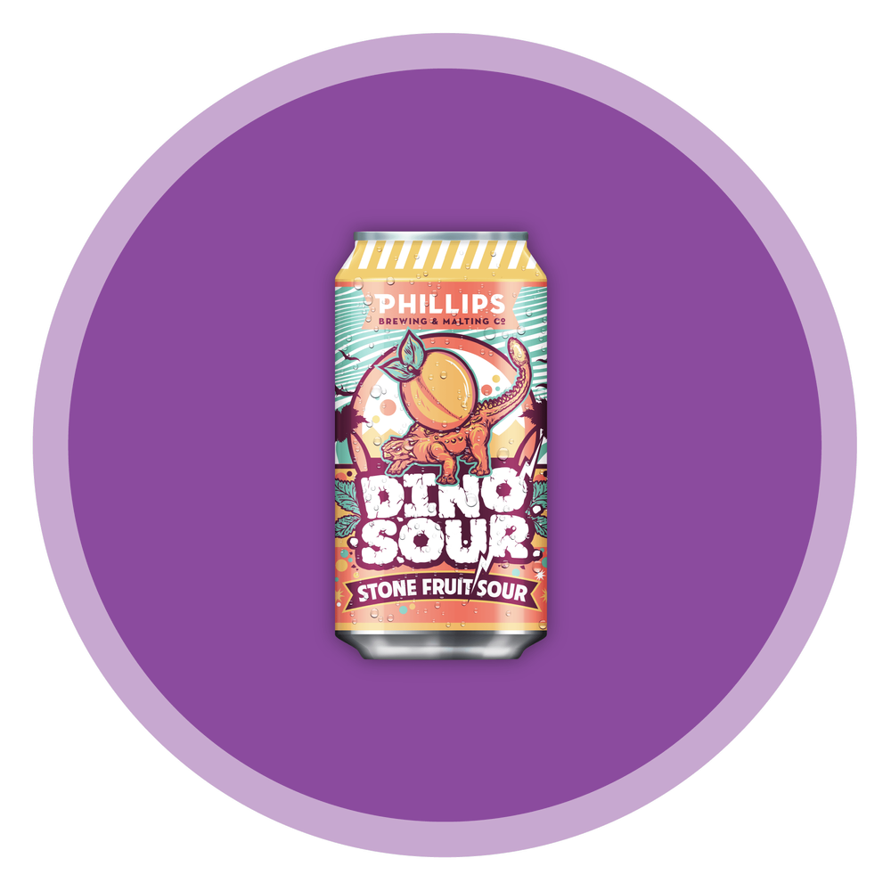 Phillips Stone Fruit Sour Dinosour 6 can