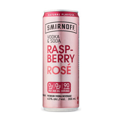Smirnoff Vodka & Soda Raspberry Rose 4 pack